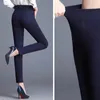High Waist Elastic Leggings Women Joker Slim Pants Winter Plus Size Pencil Solid Trousers Pantalon Femme 7079 50 210508