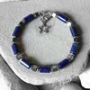 Fili di perline Bracciale con lapislazzuli Gioielli con perline blu e pirite ematite fulvo22