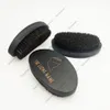 Волновочные щетки MOQ 100 PCS OEM -индивидуальное логотип MATT BLACK Премиальная изогнутая ручка с кабалой кольцом для мытья щетка