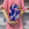 ET BUBBLE ryggsäck Rainbow Tie Dye Sensory Push Bubbles Bag Purses Kids Adult Shoulder Bags Silicone Handväska Tote Christmas Gift H93RB7N1178564