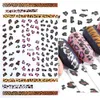 2021 1pcs adesivi per unghie decalcomanie stampa leopardo motivo animale design adesivo 3D strumenti per manicure cursori decorazione per nail art