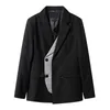 Męskie garnitury Blazery Vintage Casual Suit Blazer płaszcz Kurtka Mężczyźni Kobiety Fałszę dwa splice w kratę odzieżową męską płaszcz streetwear B75