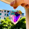 Ljuskrona Crystal Fire Polished AB Color Heart Accessory Sun Rainbow Catcher Prism DIY Necklace Earring270Z