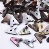 50pcs Natural Black Lip Sea Shell Letter A~Z Top Drilled Alphabet Beads Jewelry making DIY Decor Crafts Accessories