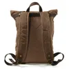 Nouveaux sacs à dos de luxe en toile Vintage pour hommes, sac à dos de voyage en cuir et cire à l'huile, grands sacs à dos imperméables