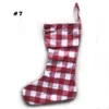 クリスマス格子縞の印刷の靴下の靴下キャンディーギフトバッグクリスマスツリーぶら下がって飾りニューヨークパーティーの装飾DDA602