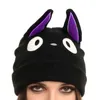 Cartoon Cute Anime Kiki039s Servizio di consegna Cat Jiji Black Cat Beanie Inverno caldo misto lana Morbido caldo berretto lavorato a maglia Hat1928715