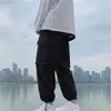 Summer Cargo Pants Streetwear Men Clothing Loose Straight Pantalones Korean Casual Sweatpants Pocket Hip Hop Trousers G220224