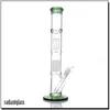 Thick glass bong double perc eight arms tree water pipe 16" tall hookahs heady big bongs with downstem and bowl