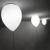 Moderna Barn LED Taklampor för vardagsrum Sovrum Bedside Studie Aisle Light Vit Ballonger Glaslampa