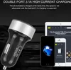 2 In1 LED Digital Display Dual USB Universal Charger för iPhone 12 11 Samsung Huawei Car Mobiltelefon Fast Charging Adapter8717407