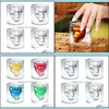 Kitchen, Dining Bar Home & Garden 25Ml Wine Cup Skl S Glass Beer Whiskey Halloween Decoration Creative Party Transparent Drinkware Drinking