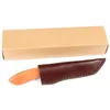 Cuchillo recto de supervivencia de alta calidad, 1 Uds., hoja de satén 440J2, mango completo Tang G10, cuchillos de hoja fija con funda de cuero