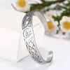 Lemegeton Viking Cuff Bangles Irish Knot Celtics Knot Bracelet Men Women Amulet Talisman Jewelry Stainless Steel Bracelet Q0719