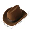 Pochettes à bijoux, sacs Creative Cowboy Hat Shape Rings Box Bijoux Présentoir Mallette de rangement C7AF