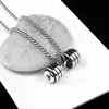 Mens Necklace Stainless Steel Dumbbell Pendant Fashion Chaine Necklaces Man Accessories Chain Around Neck Jewelry Sports memorabilia