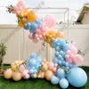 92PCS Macaron Blue Wedding Party Baby Shower Arch Welcome Dekoracja urodziny chłopiec Złoty balon globos zestawy garland 220225