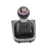 För VW Scirocco 2009 2010 2011 2012 2013 2014 Car-Stying 6 Speed ​​Car Stick Gear Shift Knob med läderstart