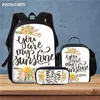 Mijn zonneschijnprint kinderschooltassen met potloodjongens meisjes terug naar schattige cartoon satchel bookbags rugzak