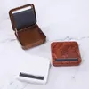 Rökning Tillbehör 70mm Bärbara cigaretter Förvaringslådor Metal Wood Grain Automatic Cigarette Maker Set Tobacco Box