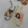 Tjockt brev B Chace Choker Halsband Kvinnor Koppar Alloy Minimalistisk Chunky Collar Halsband Smycken 2021