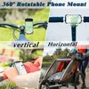 Bike Phone Mount Silicone Motorcycle Handlebar Phone Holder 360° Rotation for iPhone 15 Pro Max 14 13 Pro Max Samsung Smartphones