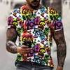 Sommer Neue Hip Hop Kurzarm Männer T-shirt Lose Beiläufige Mode Vintage Farbe Passenden Oansatz Brief Abstrakte T Shirt Top t Y220214