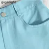 Spódnice gaganiight kobiety wysoka talia mini folia spódnica letnie koraliki solidne kieszenie na linię ołówkiem eleganckie bodycon krótki