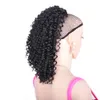 10-дюймовый короткий парик с хвостиком на шнурке, пышный афро-кудрявый вьющийся парик, синтетический зажим в хвосте, наращивание волос в афро-американском стиле3145