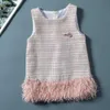 Modeflickor Boutique Feather Dress for Kids Toddler Tassels Rakull Baby Lovely Causal Falll Winter Clothes 210529