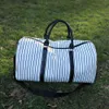 Baseball Travel Bag Wholesale Blanks stor kapacitet spetsbaseball Duffel Stripes Custom Design Stadium Gym handväska över natten helgen tygväskor dom1946