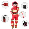 Halloween Cosplay Enfants Pompier Uniforme Enfants Sam Pompier Rôle Jouer Travail Vêtements Costume Garçon Fille Performance Costumes De Fête Q0910