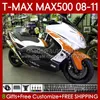 Yamaha Tmax MAX 500 XP500 için Vücut Kiti MAX-500 T 2008-2011 Üstyapı 107N0116 Tmax-500 TMAX500 T-MAX500 2008 2009 2010 2011 Max500 Sıcak Turuncu 08 09 10 11 OEM PERAVE