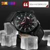 Skmei Men Quartz Watches 50m Waterproof Genuine Leather Wristwatches Man Relogio Masculino Fashion Casual Watch 9113 Q0524