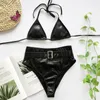 Hoge Taille Bikini 2021 Riem Badmode Vrouwen Badpak Sexy Micro Bikini Set Push Up Badpak Zomer Beachwear Zwemmers Biquini vrouwen