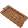 24 Izgara DIY Kare Çikolata Kalıp silikon tatlı blok kalıpları Bar Blok Buzlu Kek Şeker Şeker Pişirme Kalıpları