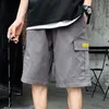 Route unique hommes Cargo Shorts été poches latérales Hip Hop pantalons courts mâle japonais Streetwear décontracté pour 210806