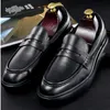 Buty jazdy nowe oryginalne skórzane buty swobodne buty wysokie top męskie buty ręcznie robione czarne mokasyny e loafr