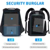 Fenruien Waterproof Backpacks USB Charging School Bag Anti-theft Men Backpack Fit 15.6 Inch Laptop Travel Backpack High Capacity 210929