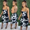 Femmes Robe Designer Slim Sexy Sans Manches Sling Tie Dye Imprimé Robes Longues Dos Nu D'été Imprimé Jarretelles Jupe 12 Couleurs