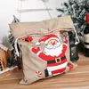 クリスマスの装飾クリスマス大プレゼントバッグラッピングサンタ袋リネンギフトアップルキャンディー