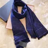 High quality scarf bright gold and silver thread silk fashionable men's scarves soft yarn-dyed patterned shawl