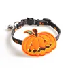 Halloween pet dog cat collar pumpkin accessories disassemble adjustable with Bell 200pcs