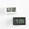 100st mini digital LCD-skärm termometer termo hygrometer fuktighet temperaturmätare kylskåp inomhus hem isbox svart vit