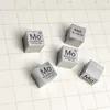 Elementy metalowe 10mm Cube Silver Indium Bismuth Niklowy Carbon Gadolinium Miedź Vanad Iron Cin Cin Tungsten Samarium 210727