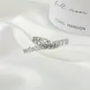 Silver Color Hardhed Heart Shape Aperto Anello Design Carino Fashion Love Jewelry per le donne Girl Regali Party di compleanno regolabile