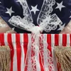 Rompers Infant Baby Girls Romper Summer Star Stripe Heart Independence Day Lace Sleeveless Suspender Jumpsuit Toddler Outfits