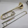 Prawdziwy produkt Margewate BB-F # Tune Tenor Tranbone Gold Mosiądz Platy profesjonalny instrument muzyczny z akcesoriami