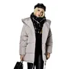 FTLZZ Winter Women Jackets 90% White Duck Down Parkas Loose Plus Size Hooded Coats Medium Long Warm Casual Pink Snow Outwear 210819