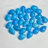 Meisidian 7x10mm Loose Gemstone Flatback Cabochon Naturlig Blå Turkos Sten H1015